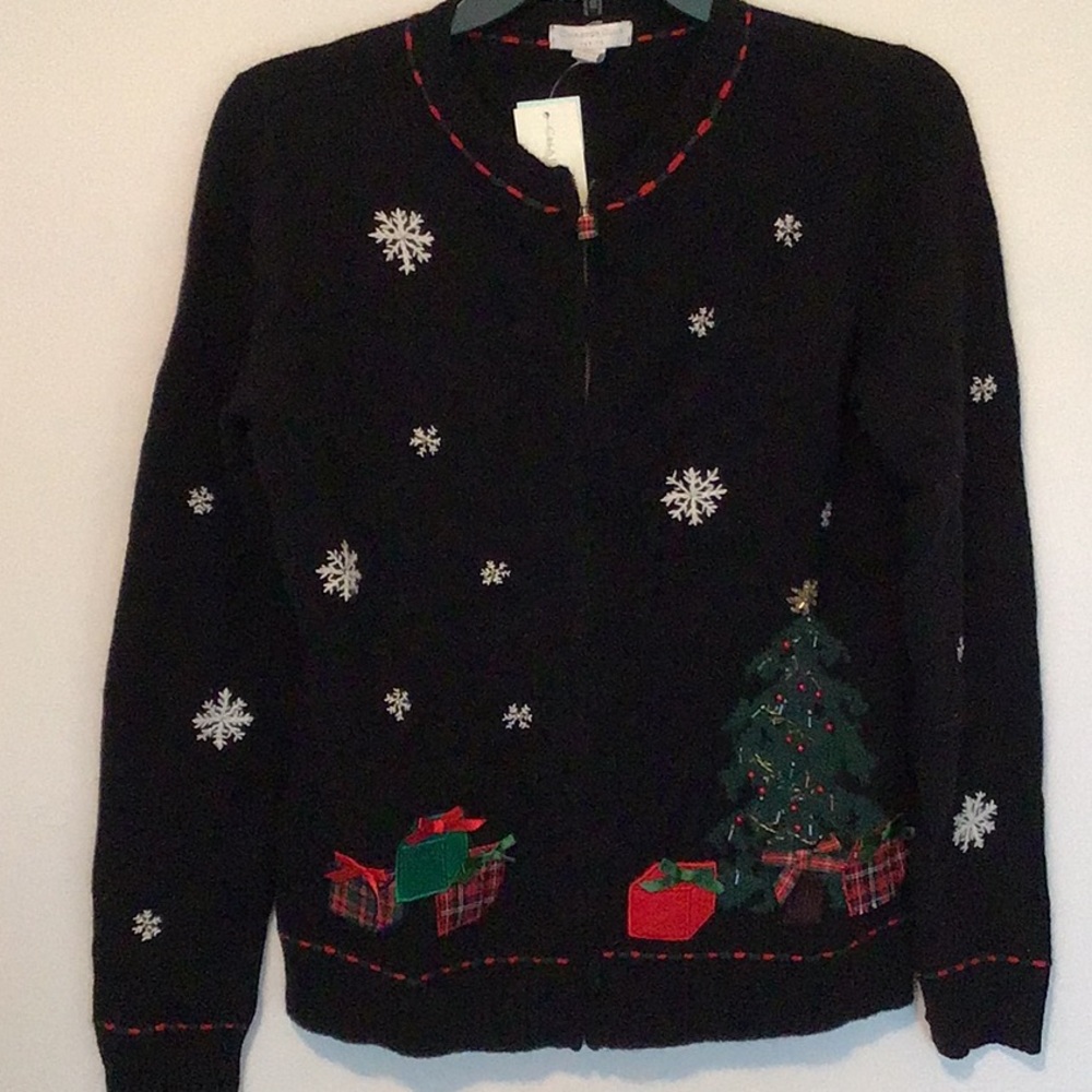 NWT Charter club lambswool XMAS sweater size PM